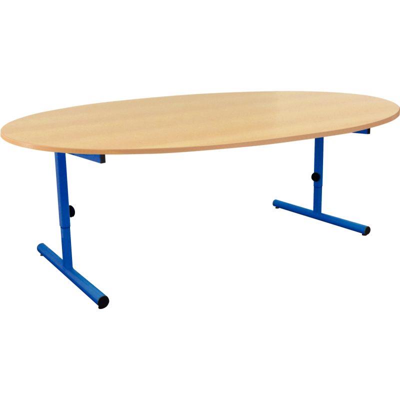 Image de  Table ovale 120x90cm T1 à T3 bleu 
