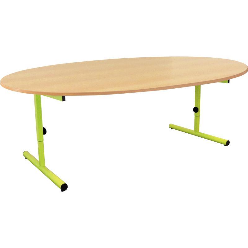 Image de  Table ovale 120x90cm T1 à T3 vert granny 