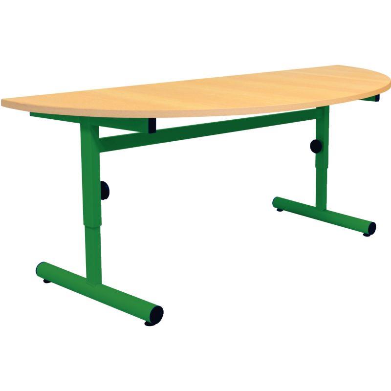 Image de  Table 1/2 lune 120x60cm T1 à T3 vert 