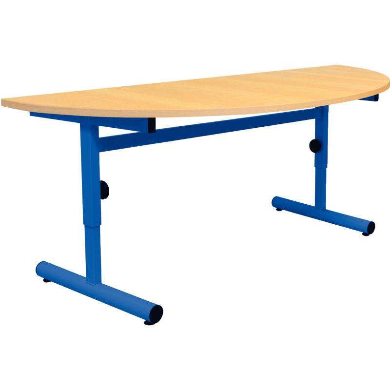 Image de  Table 1/2 lune 120x60cm T1 à T3 bleu 