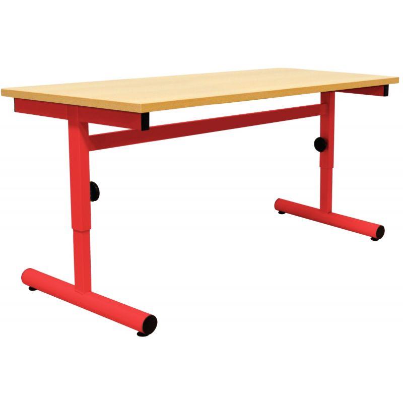 Image de  Table maternelle 120x80cm T1 à T3 rouge 