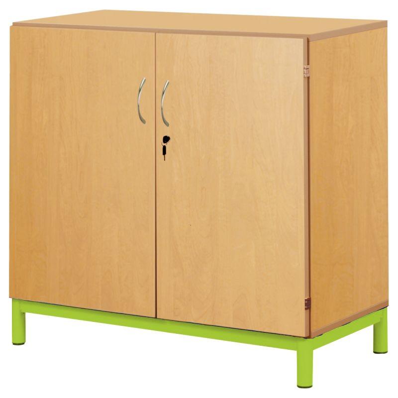 Image de  Armoire basse portes battantes 95x120x45cm vert granny 