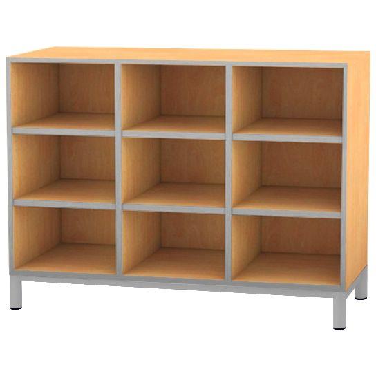 Image de  Meuble  9 cases gris alu 
