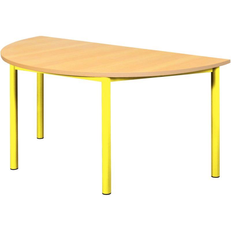 Image de  Table  1/2 lune 120x60cm T0 jaune 
