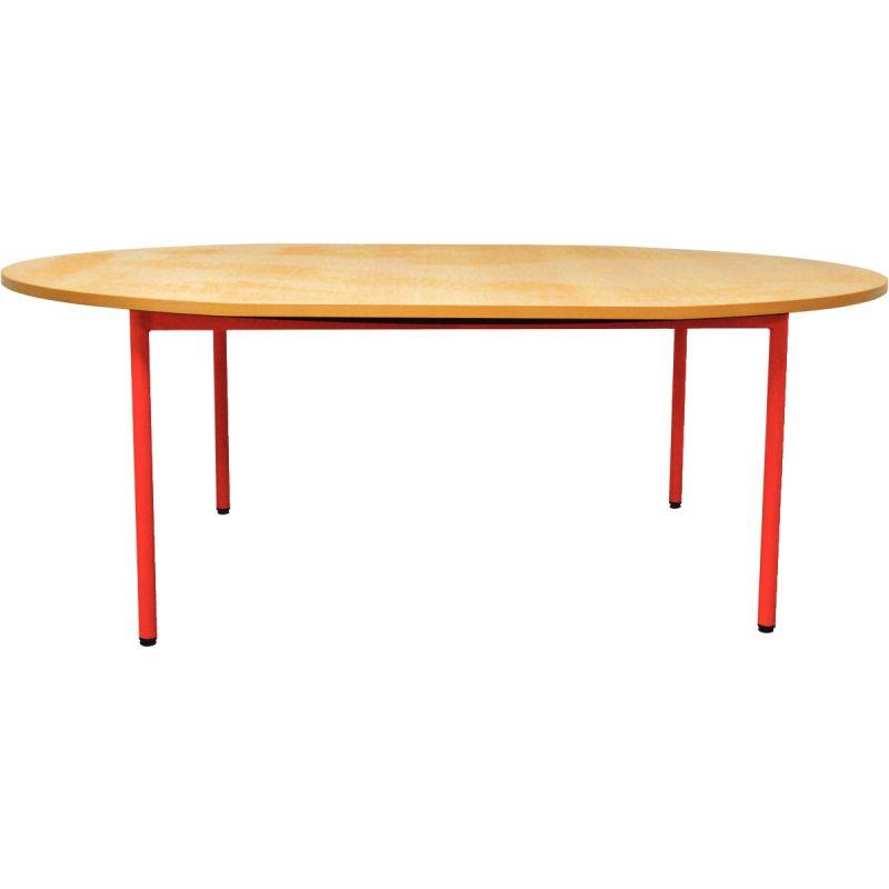 Image de  Table  ovale 120x90cm T0 rouge 