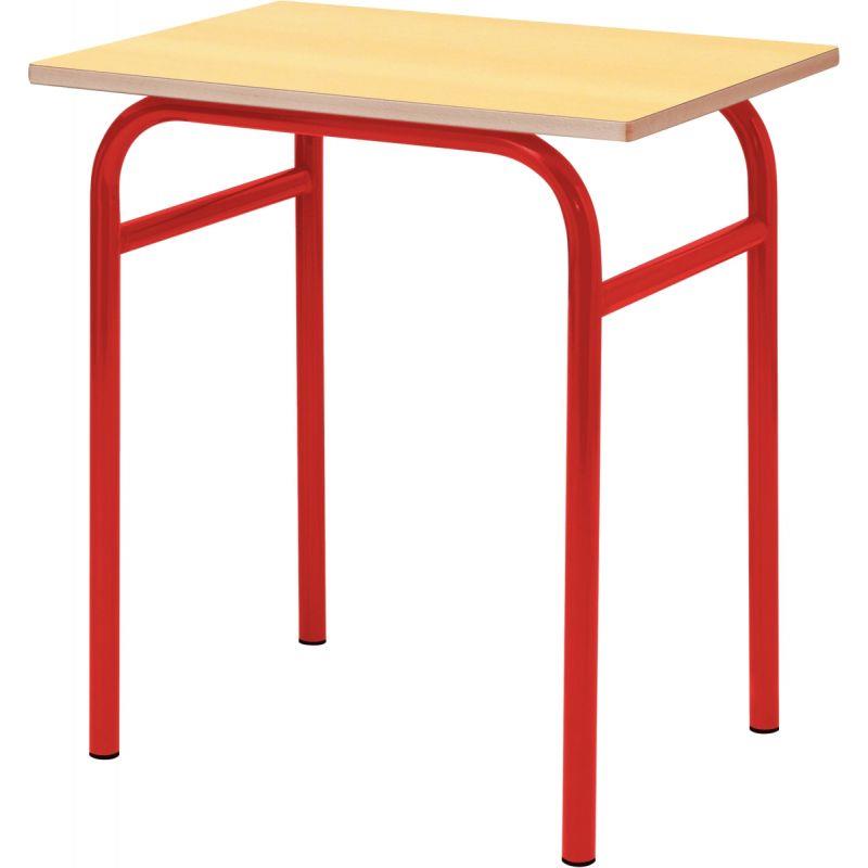 Image de  Table fixe 4 pieds 70x50cm T5 rouge 