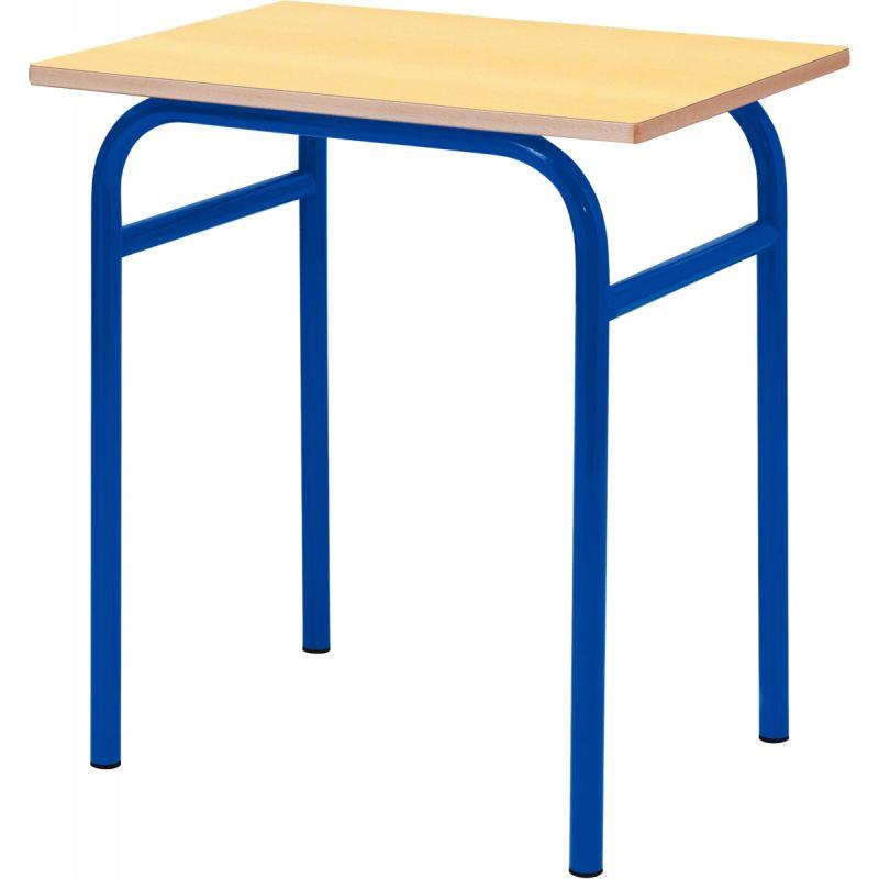 Image de  Table fixe 4 pieds 70x50cm T5 bleu 