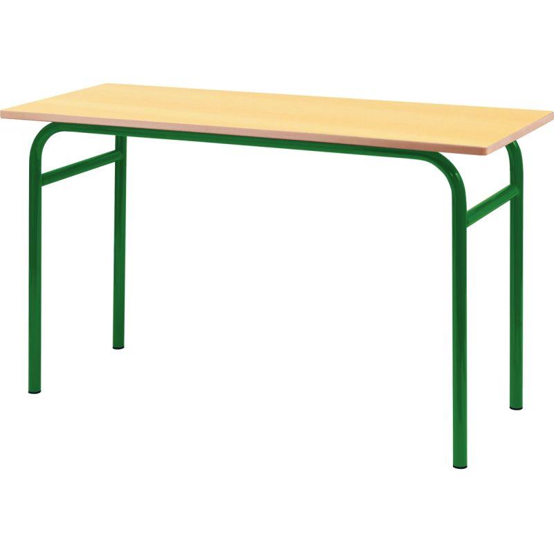 Image de  Table fixe 4 pieds 130x50cm T4 vert 