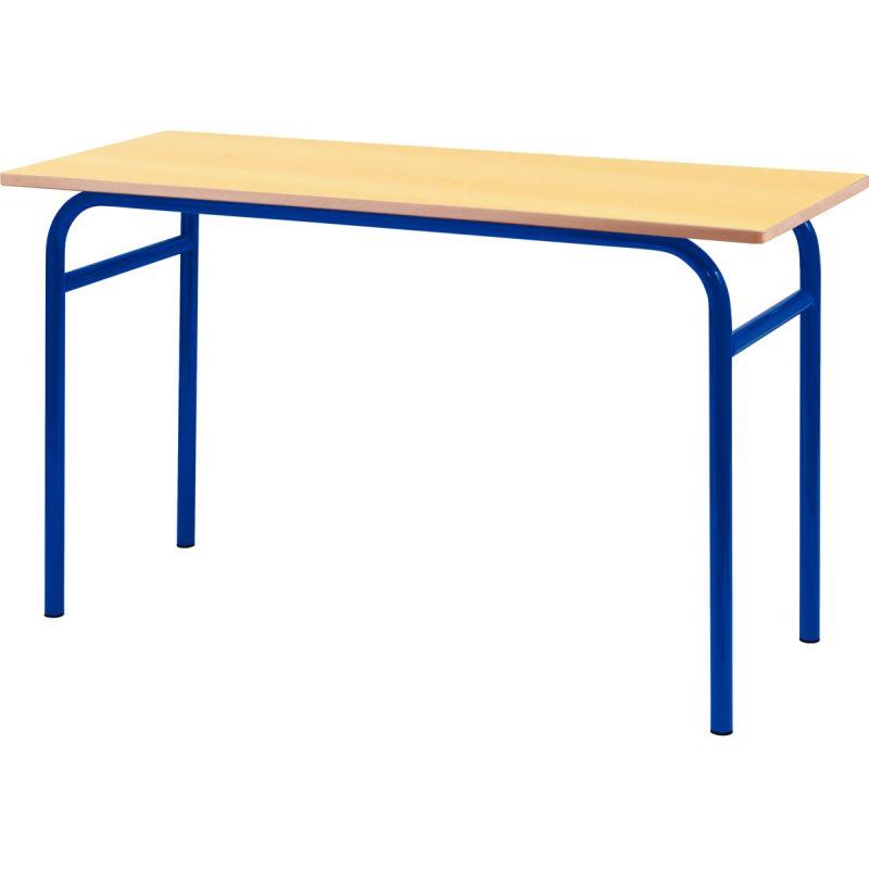Image de  Table fixe 4 pieds 130x50cm T6 bleu 