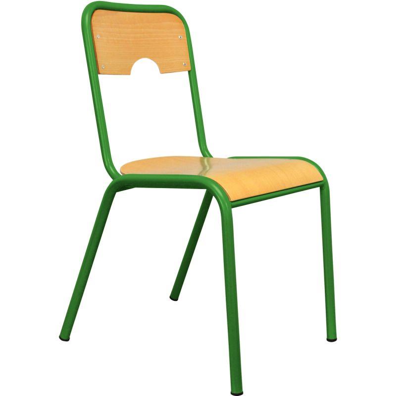 Image de  Chaise 4 pieds assise et dos encastrés T6 vert 