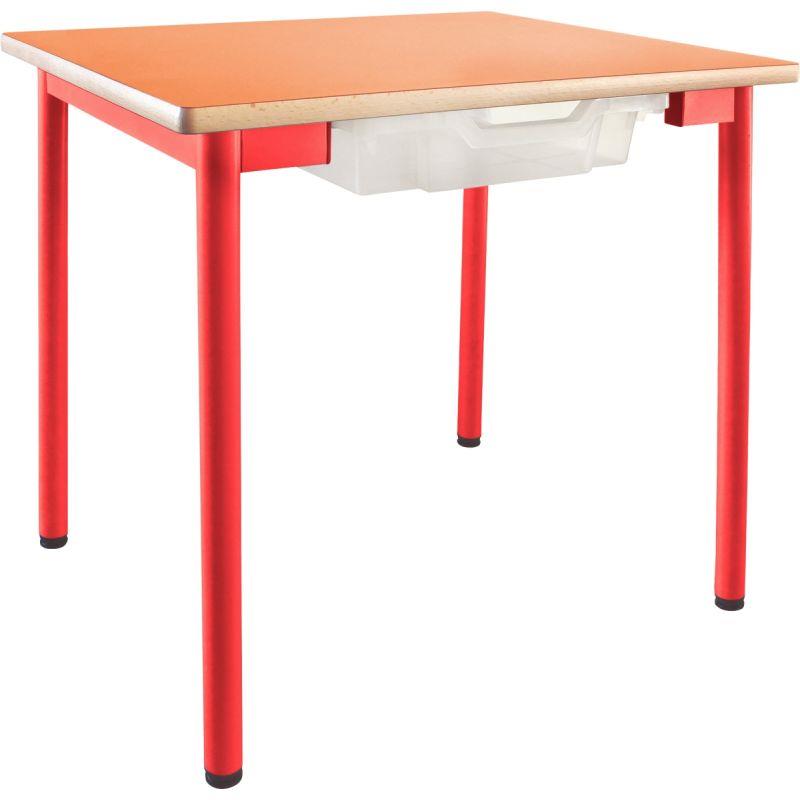 Image de  Table maternelle + bac coulissant 60x50cm T3 rouge 