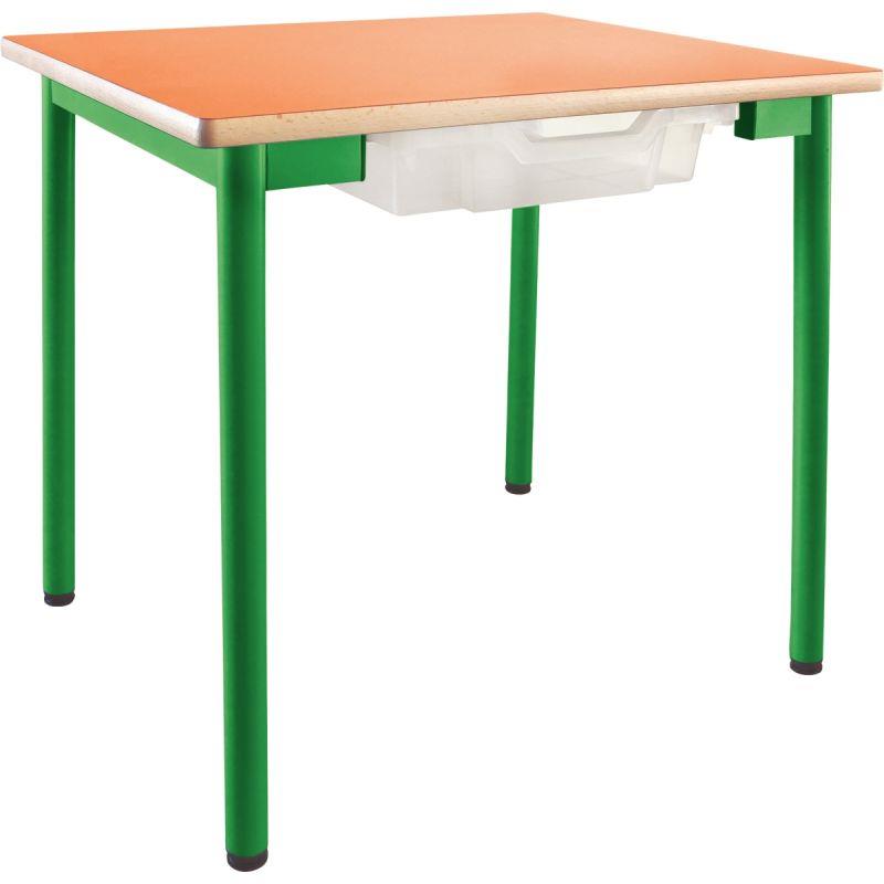Image de  Table maternelle + bac coulissant 60x50cm T3 vert 