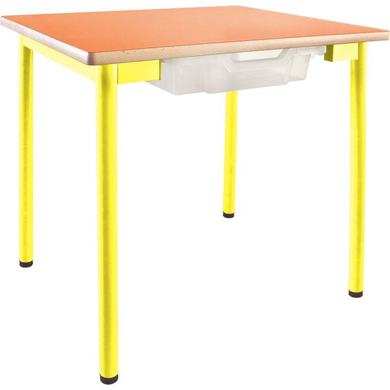 Image de  Table maternelle + bac coulissant 60x50cm T3 jaune 