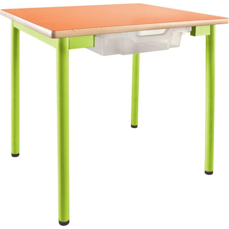 Image de  Table maternelle + bac 60x50cm T3 vert granny 