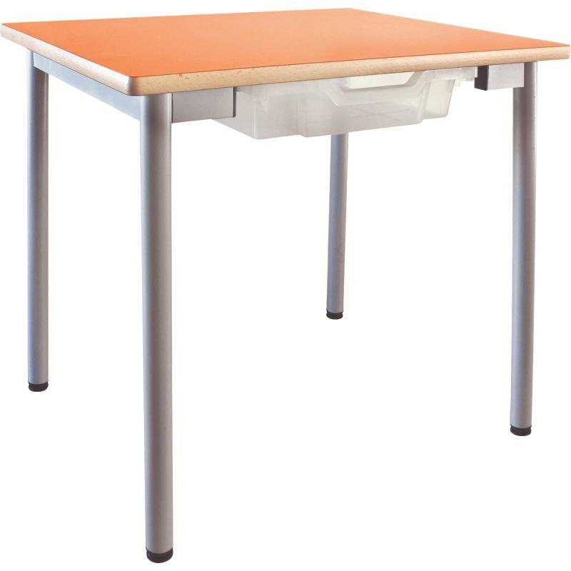 Image de  Table maternelle + bac 60x50cm T2 gris alu 