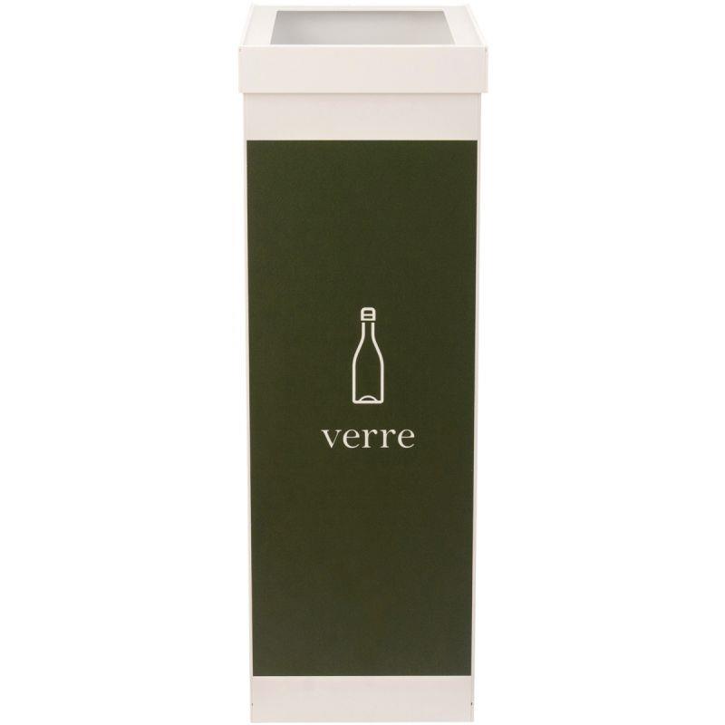 Ref. 94400, Corbeille tri sélectif verre blanc 60L, marque PAPERFLOW