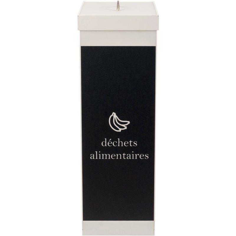 Ref. 94403, Corbeille tri sélectif déchets avec couvercle blanc 60L, marque PAPERFLOW