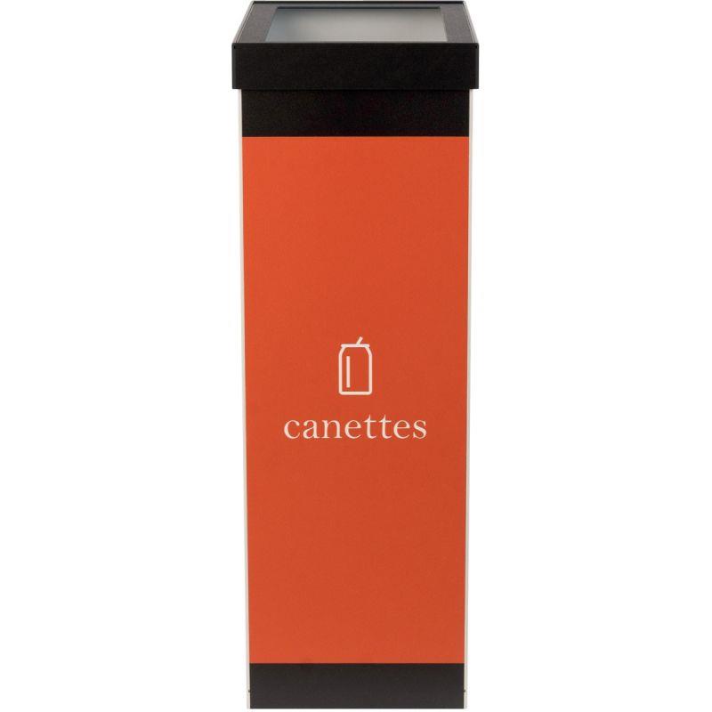Ref. 94406, Corbeille tri sélectif métal noir 60L, marque PAPERFLOW