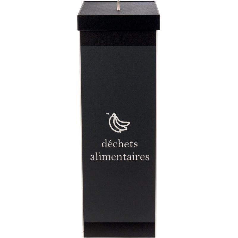 Ref. 94408, Corbeille tri sélectif déchets avec couvercle noir 60L, marque PAPERFLOW