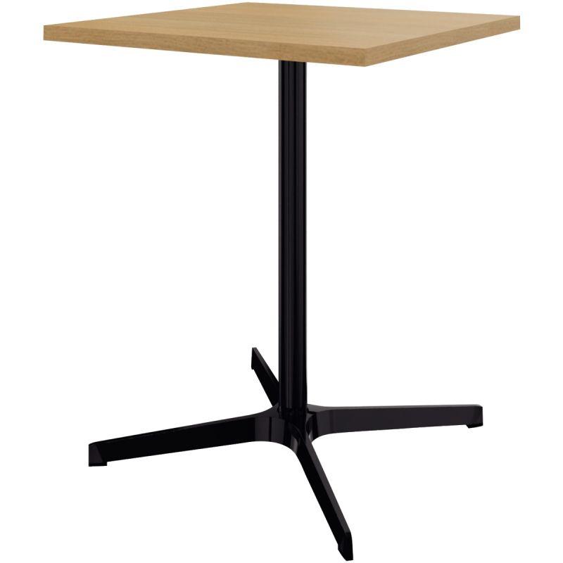 Image de  Table indoor L60 cm x l60 cm x H73,5 cm Lucie plateau Chêne Clair piétement Noir 