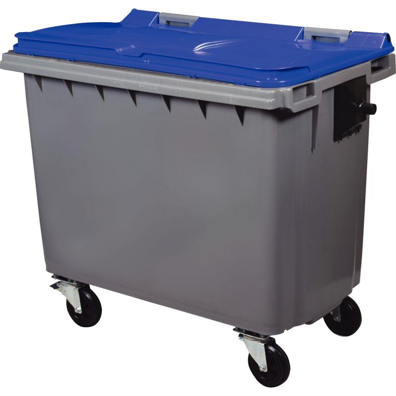 Image de  Conteneur 4 roues 660L bleu 