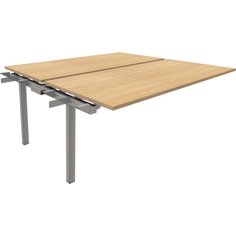 Image de  Table de bureau plateaux fixes suivant L160xP80cm plateau chêne brunswick/piètement anthracite 