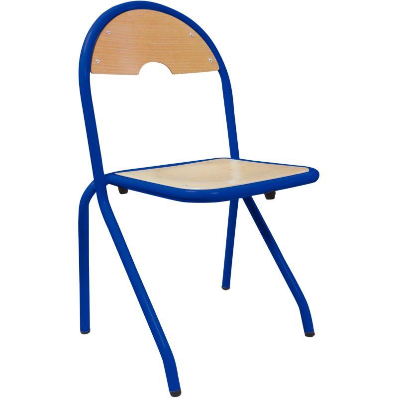 Image de  Chaise 4 pieds appui sur table T5 bleu 