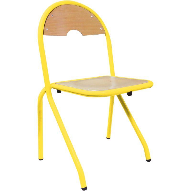 Image de  Chaise 4 pieds appui sur table T5 jaune 