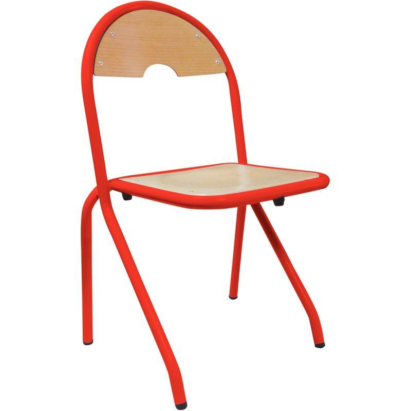 Image de  Chaise 4 pieds appui sur table T6 rouge 