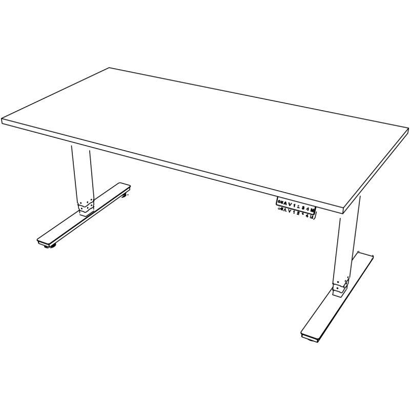 Image de  Bureau individuel Slade L180xP80cm plateau chêne brunswick/piètement noir 