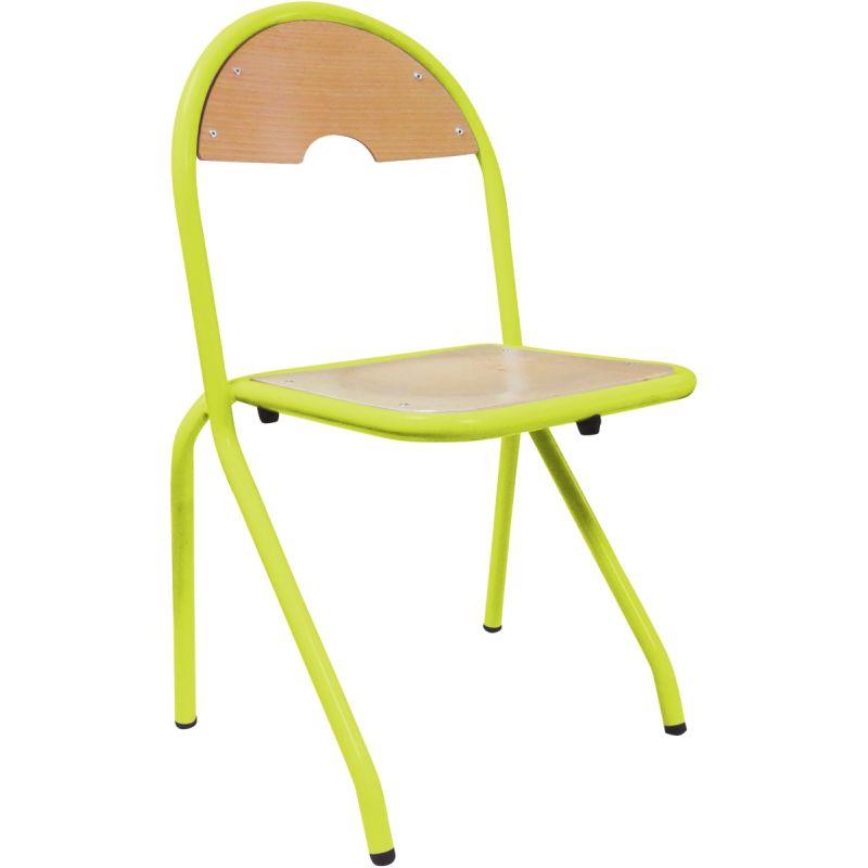 Image de  Chaise 4 pieds appui sur table T6 vert granny 