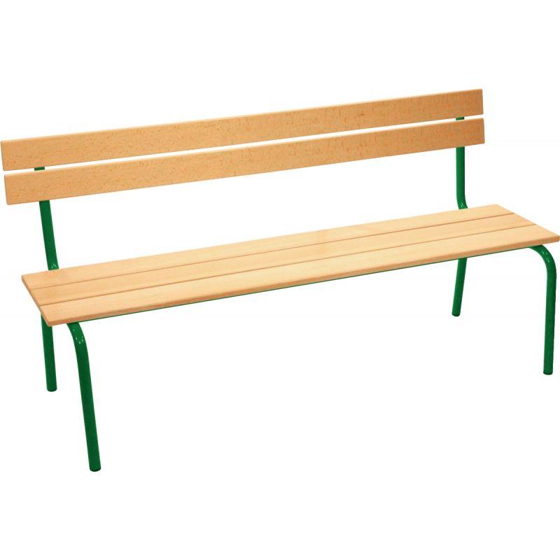 Image de  Banc avec dossier L120cm T4 vert 