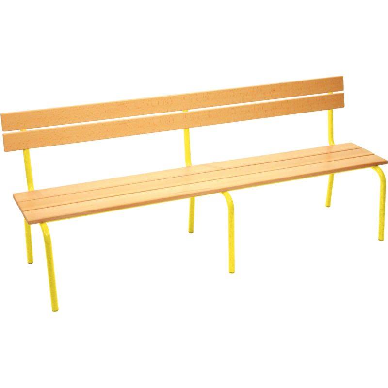 Image de  Banc avec dossier L160cm T4 jaune 