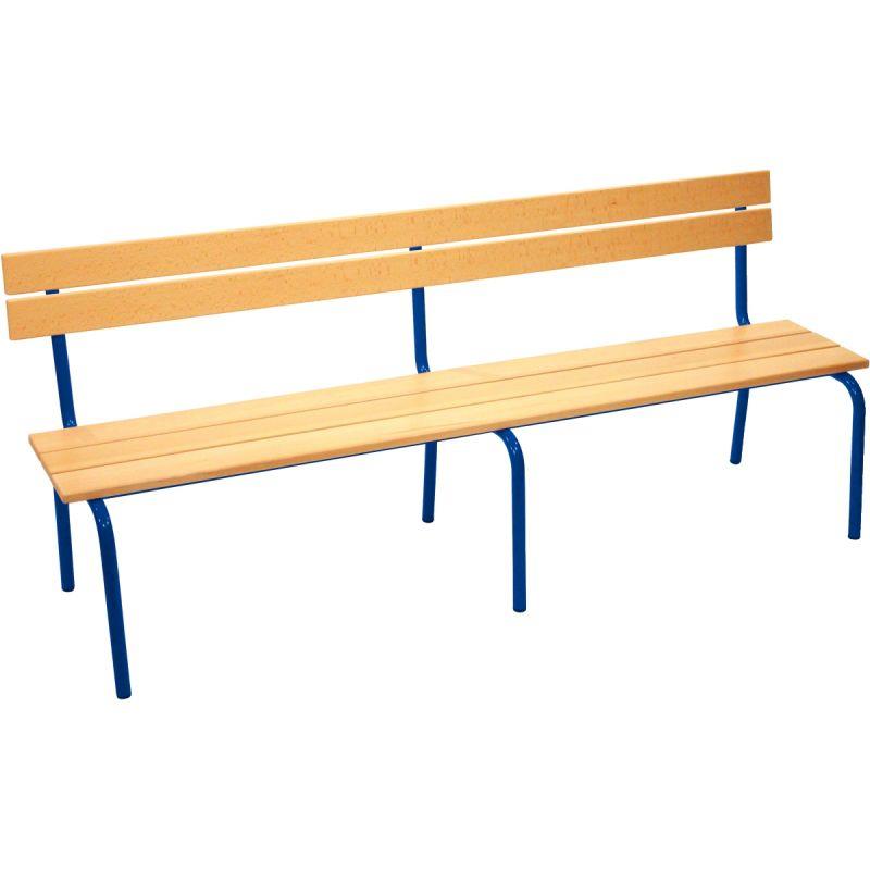 Image de  Banc avec dossier L200cm T4 bleu 