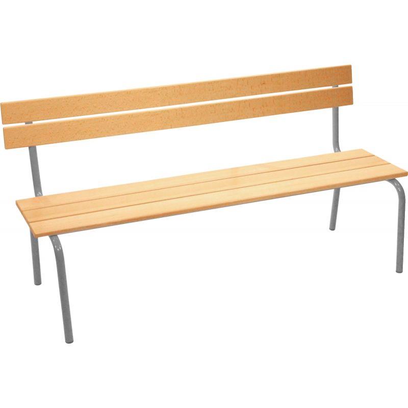 Image de  Banc avec dossier L120cm T5 alu 