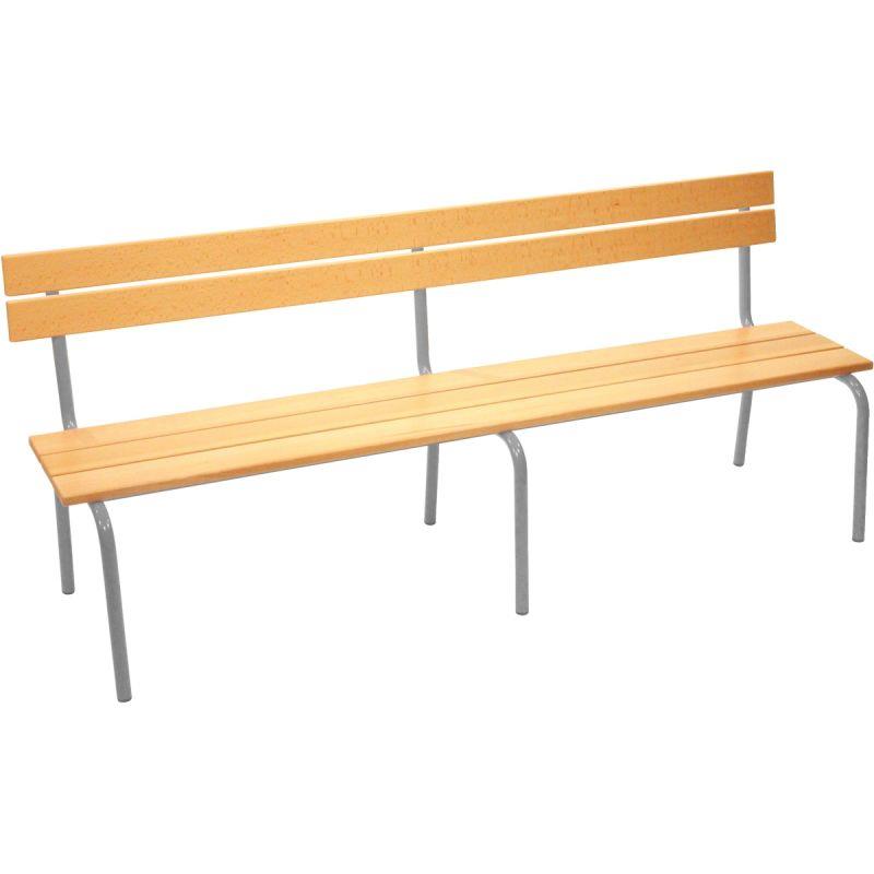 Image de  Banc avec dossier L200cm T5 alu 