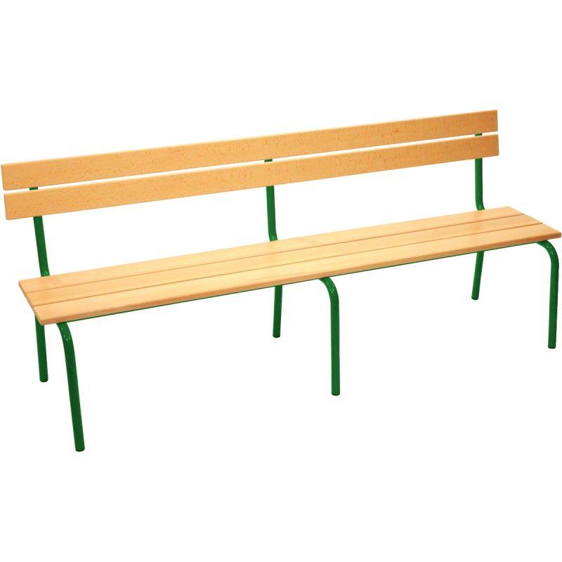 Image de  Banc avec dossier L200cm T6 vert 