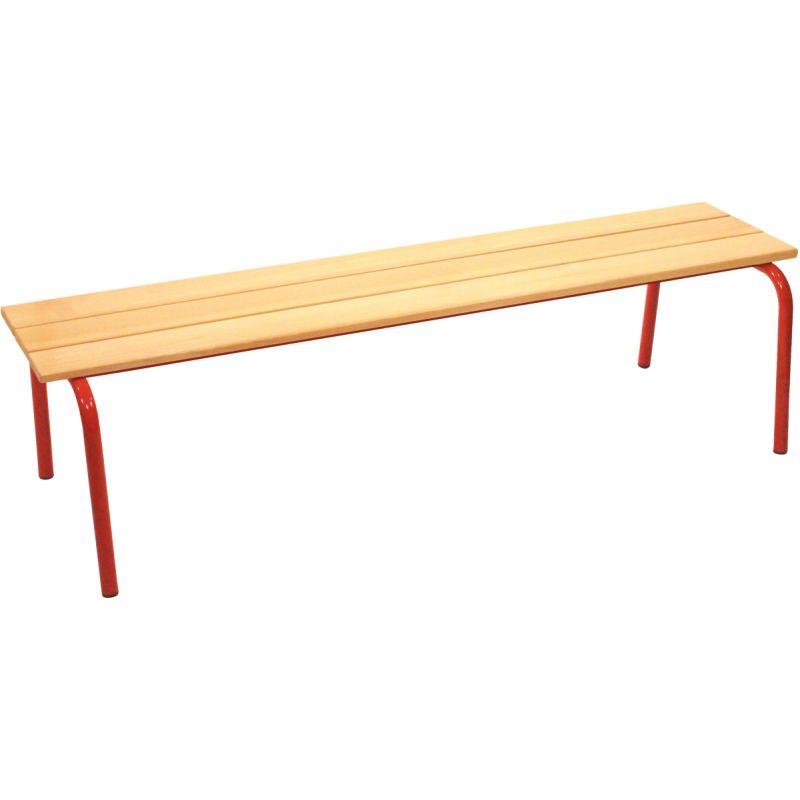Image de  Banc sans dossier L120cm T4 rouge 
