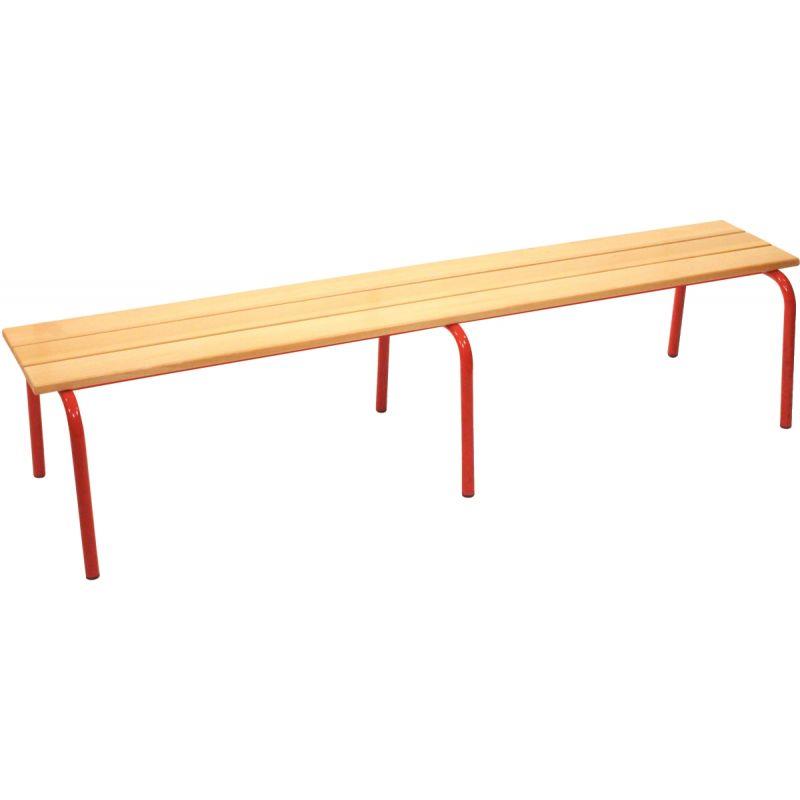 Image de  Banc sans dossier L200cm T6 rouge 