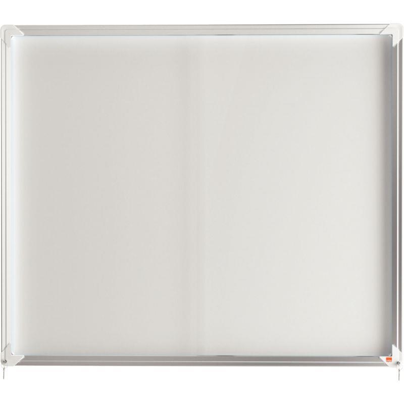 Image de  Vitrine d''intérieur portes coulissantes Premium plus fond métal 27 feuilles A4 