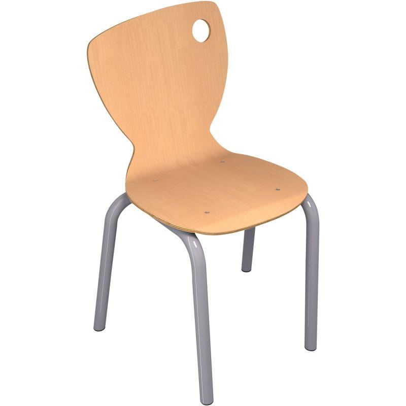 Image de  Chaise coque 4 pieds taille 3 aluminium 