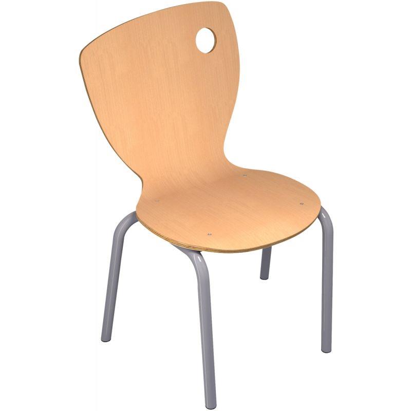 Image de  Chaise coque 4 pieds taille 4 aluminium 