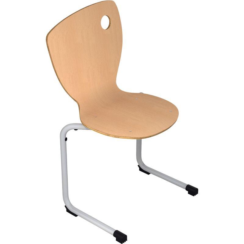 Image de  Chaise coque appui sur table taille 5 aluminium 