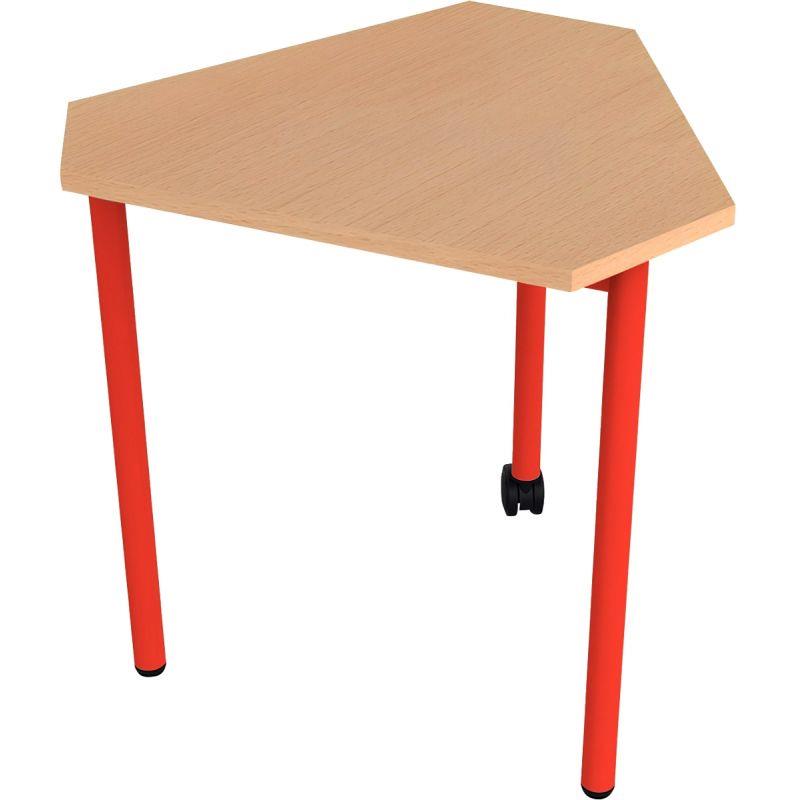 Ref. 96461, Table modulable 3 pieds 1 roulette taille 2 rouge, marque N.C