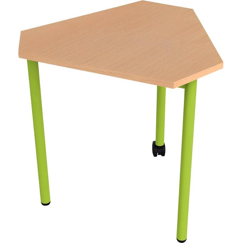 Ref. 96484, Table modulable 3 pieds 1 roulette taille 6 vert granny, marque N.C