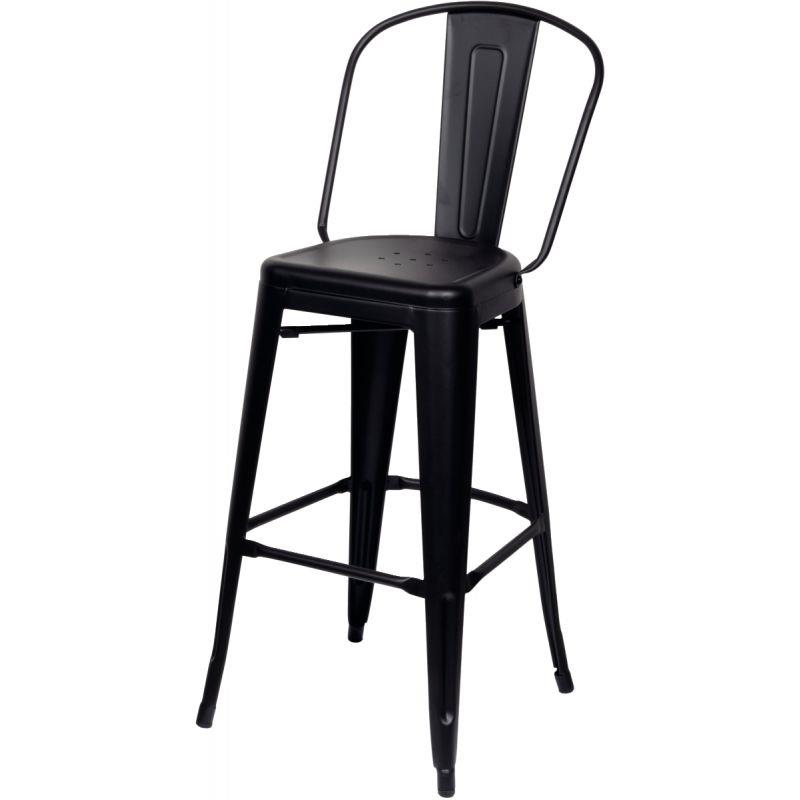 Ref. 96504, Lot de 2 tabourets Urban noir, marque PAPERFLOW