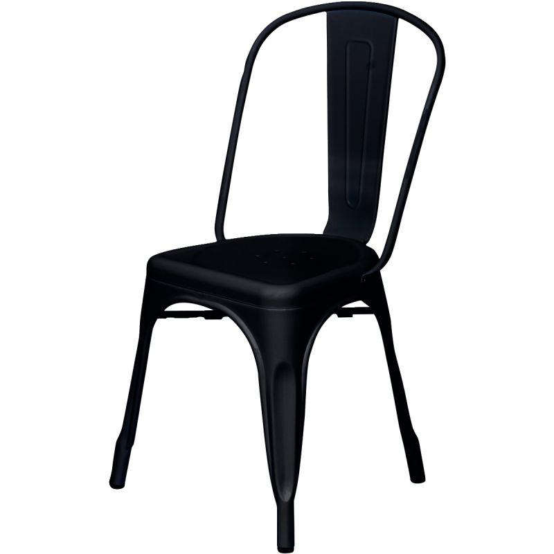Ref. 96508, Lot de 2 chaises Urban noir, marque PAPERFLOW