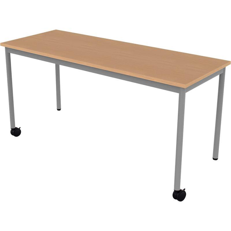 Ref. 96532, Table 130x50cm 2 roulettes taille 4 alu, marque N.C