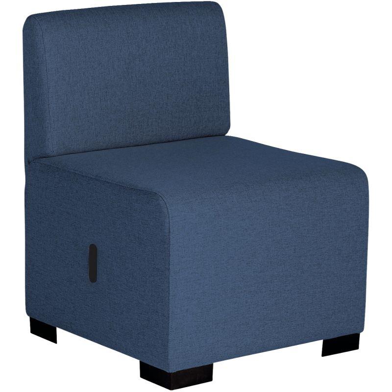 Ref. 96577, Canapé Hizia 1 place bleu denim, marque ALBA