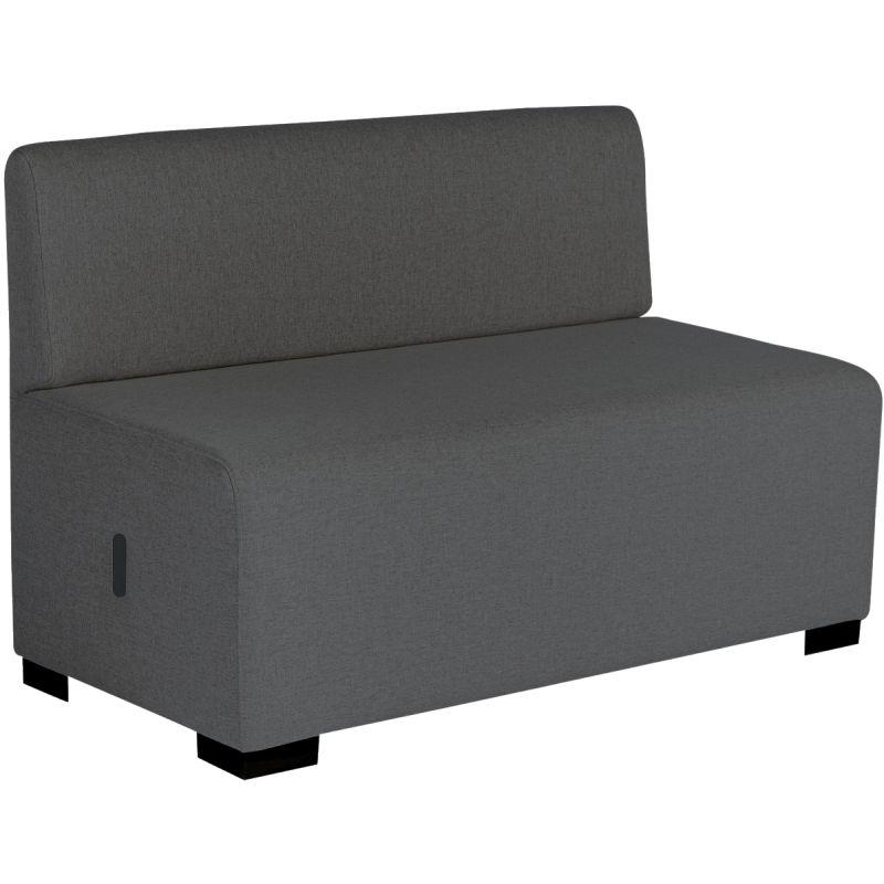 Ref. 96579, Canapé Hizia 2 places gris anthracite, marque ALBA